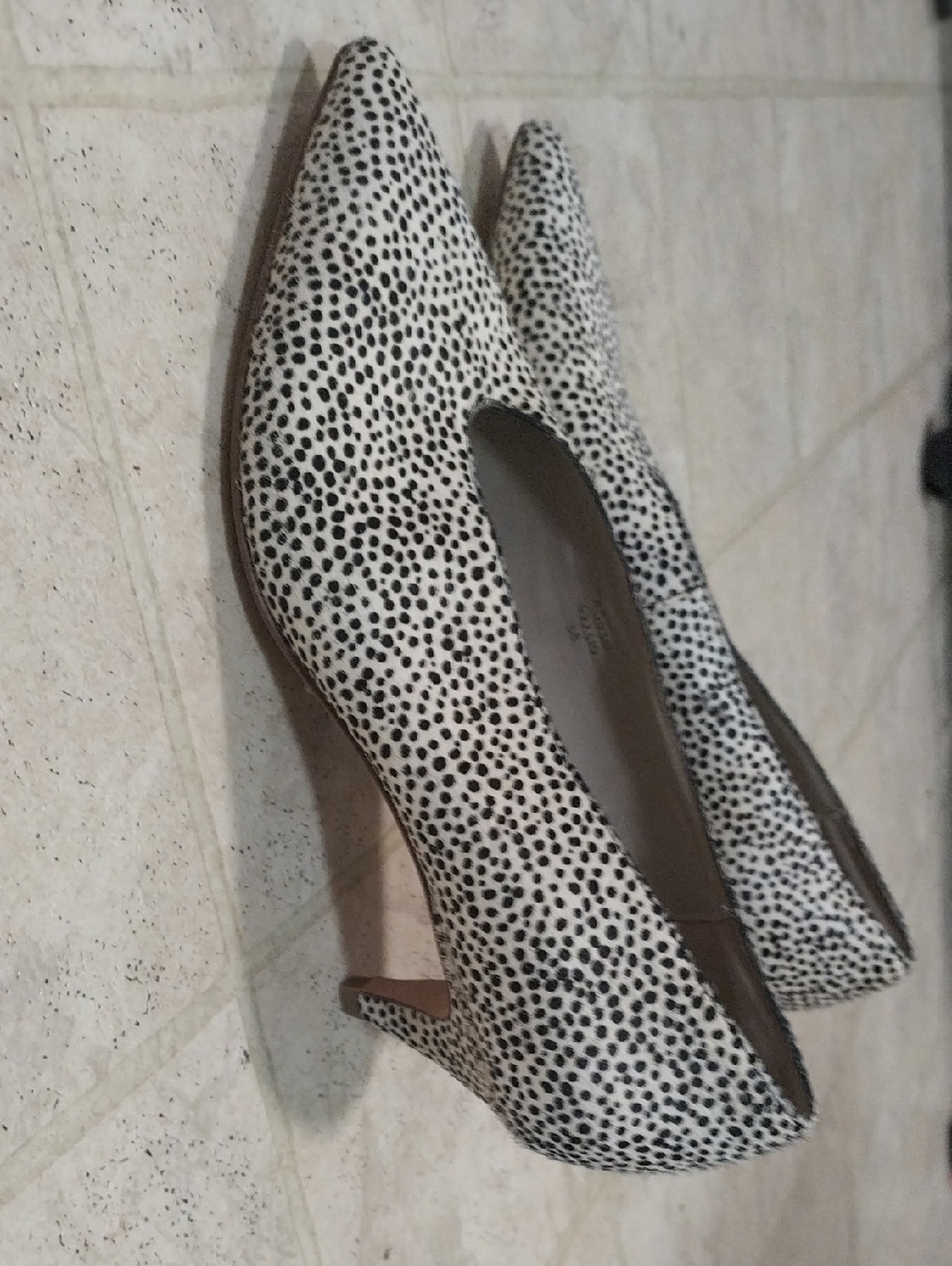 NWOT Boden Spotted Calf Hair & Leather Heels Sz 38 (7-7.5) - Picture 5 of 5